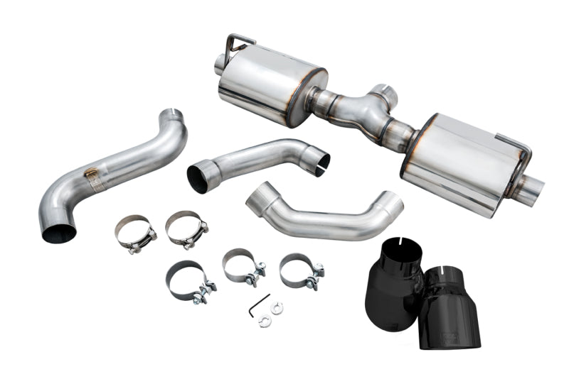 AWE Tuning 2018+ Jeep Wrangler JL/JLU Tread Edition Axle-Back Dual Exhaust with Diamond Black Tips