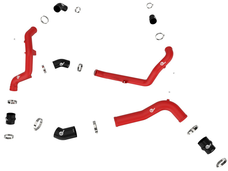 aFe BladeRunner Aluminum Hot and Cold Charge Pipe Kit for Ford Explorer 2022-2023 - Red