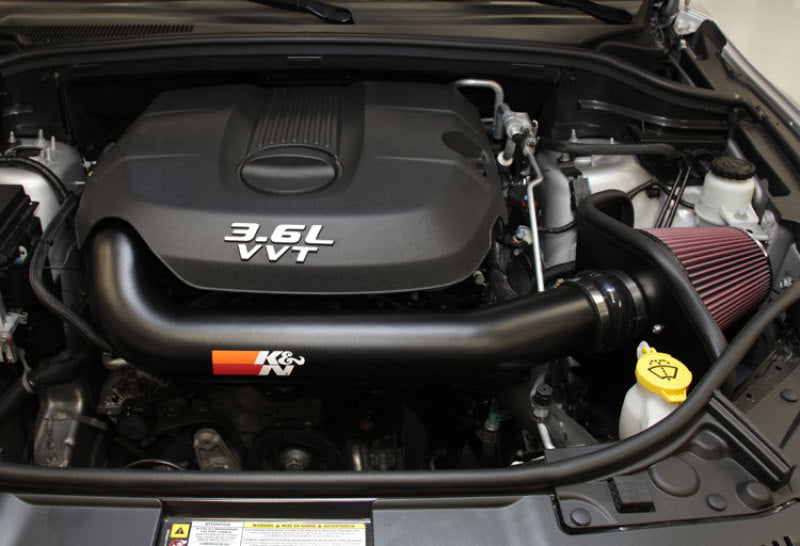 K&N High Flow Performance Intake Kit for 2011-2014 Jeep Grand Cherokee 3.6L V6 and 2011 Dodge Durango 3.6L V6 - Part Number 77-1560KTK