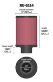 K&N Engineering Universal Rubber Air Filter with 3.5-inch Flange ID, 5-inch OD, and 5.625-inch Height