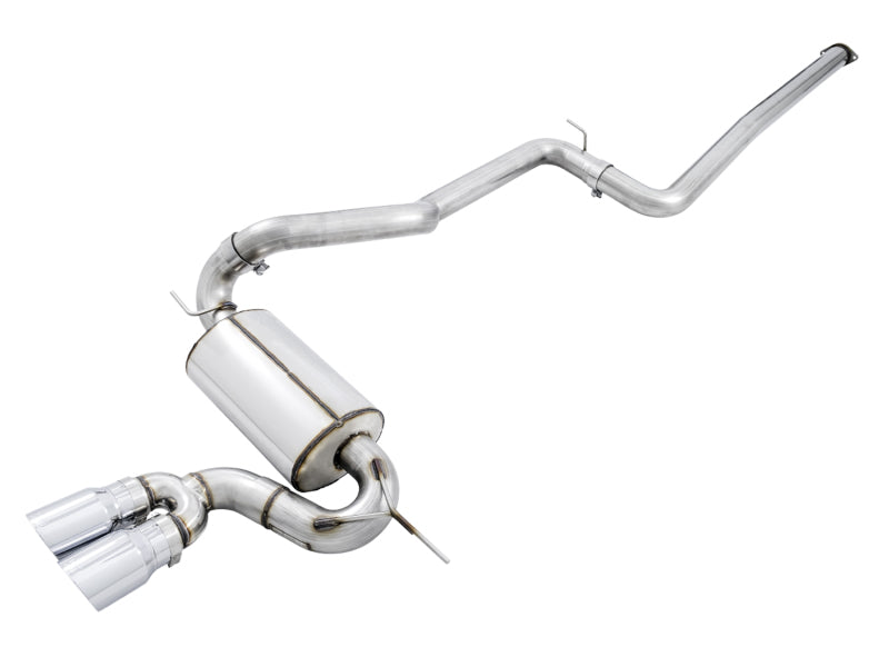 AWE Tuning Ford Focus ST Touring Edition Cat-Back Exhaust – Non-Resonated with Chrome Silver Tips