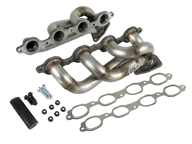 aFe Twisted Steel 1-3/4 inch 304 Stainless Steel Short Tube Header for 2019 GM Silverado and Sierra 1500 V8-5.3L/6.2L