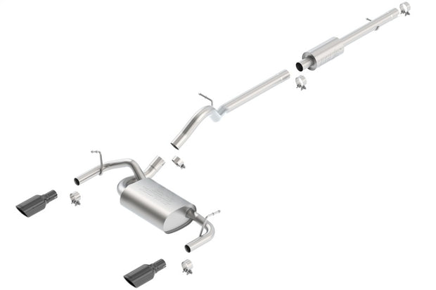 Borla Black Chrome Touring Cat-Back Exhaust System for 2012-2018 Jeep Wrangler JKU 3.6L V6