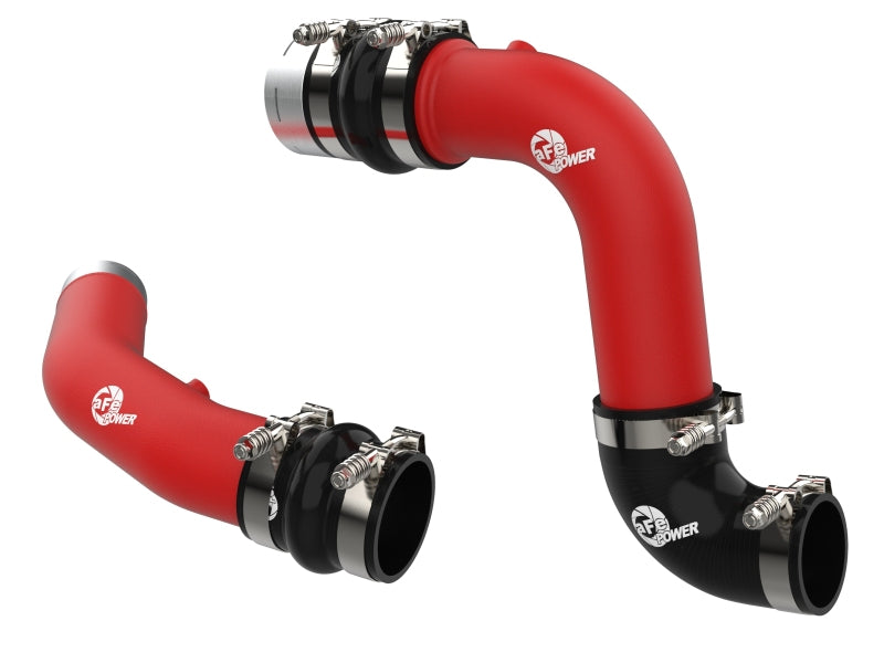 aFe Power BladeRunner Aluminum Hot and Cold Charge Pipe Kit for Ford F-250 and F-350 6.7L Diesel - Red