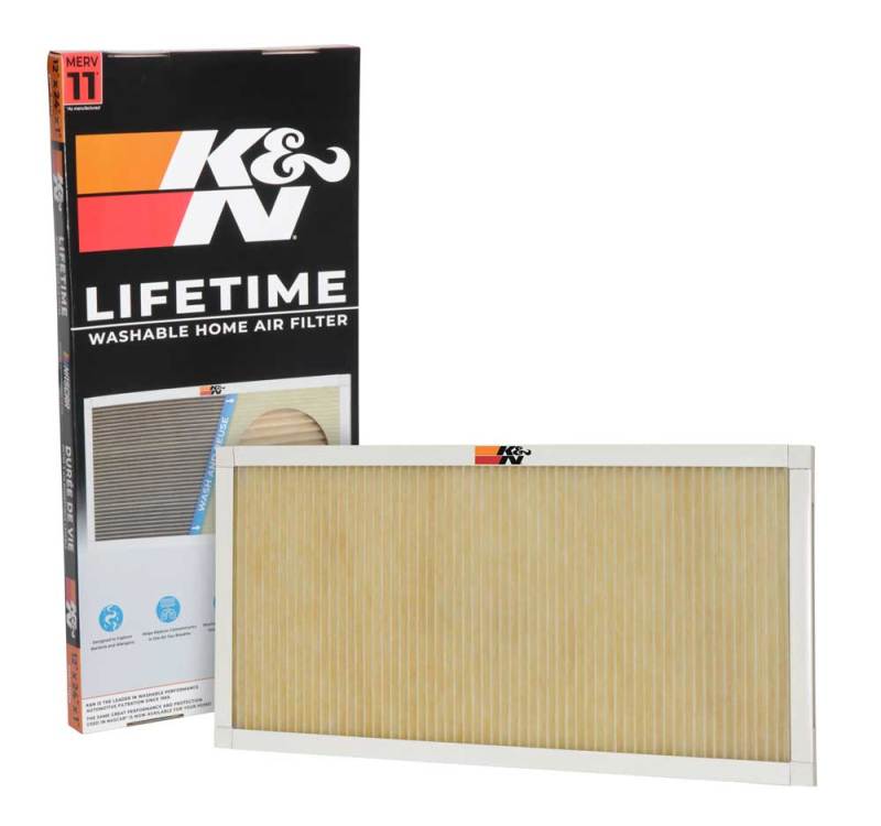 K&N HVAC Filter 12 x 24 x 1 – Washable, Reusable Pleated Synthetic Air Filter with MERV 11 Rating
