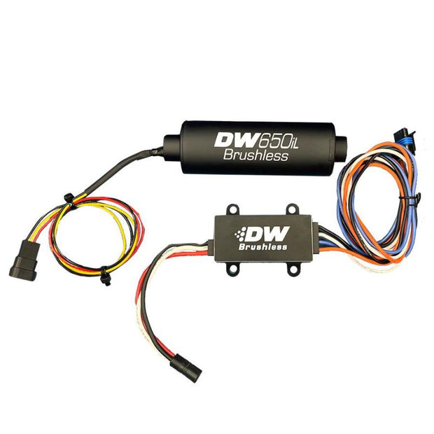 DeatschWerks DW650iL Series 650 LPH In-Line Fuel Pump with Single/Two-Speed Controller