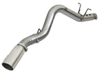 aFe Large Bore HD 5-inch 409 Stainless Steel DPF-Back Exhaust System with Polished Tip for 2017 GM Duramax V8-6.6L (L5P)