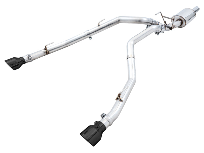 AWE Tuning 09-18 RAM 1500 5.7L Dual Rear Exit Cat-Back Exhaust with Diamond Black Tips - Part #3015-33004