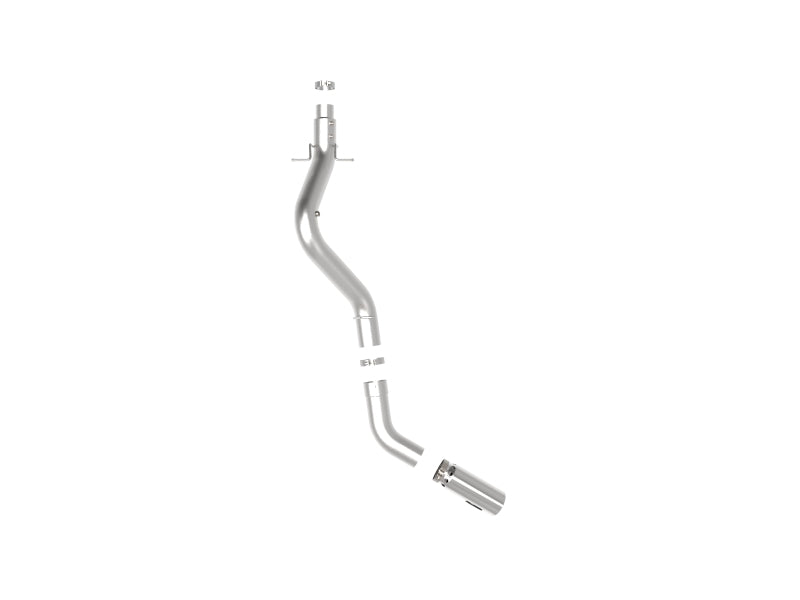 aFe Large Bore-HD 5 Inch Stainless Steel DPF-Back Exhaust System with Polished Tip for 2020-2023 GM Duramax Diesel Trucks Part #49-44125-P
