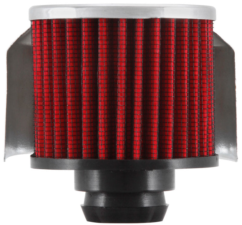 K&N Engineering 62-1516 Chrome Top Crankcase Vent Filter with Deflector Shield and 1-1/4 Inch Flange