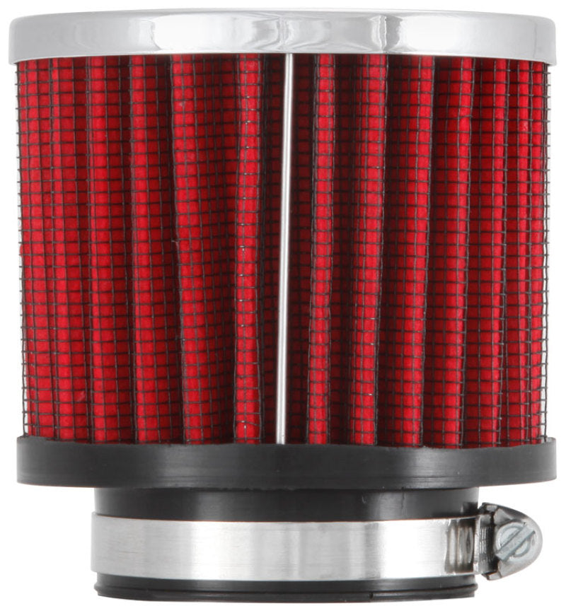 K&N Engineering 62-1480 Chrome Finish Rubber Base Crankcase Vent Filter - 1.75 Inch Flange ID