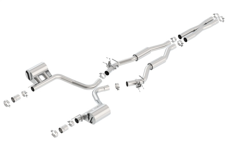Borla S-Type Cat-Back Exhaust System for Dodge Challenger 2015-2023 with MDS Valves - Part #140640