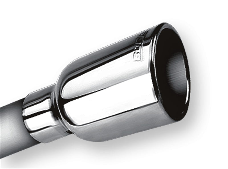 Borla 20236 Premium Stainless Steel Exhaust Tip - 2.25 Inch Inlet, 3.19 Inch Diameter Round Angle Cut Outlet, 5 Inch Length