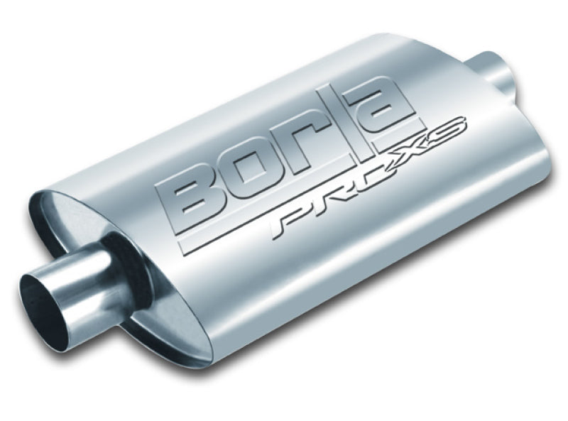 Borla Pro-XS Universal Muffler with 2.5-inch Inlet and Outlet - Reversible Design, 4x9.5-inch Oval Body
