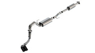 Borla F-150 2021-2025 5.0L Cat-Back Touring Exhaust System with Black Chrome Tips - Part #140873BC