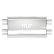 MagnaFlow 12568 Stainless Steel Oval Performance Muffler – 5 x 11 Inch, 2.5 Inch Dual Inlet/Outlet