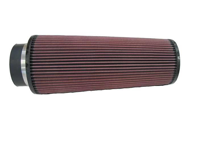 K&N Engineering Universal Rubber Air Filter – 4 inch Flanged, 6 inch Outer Diameter, 4-5/8 inch Outer Diameter Top, 14 inch Height