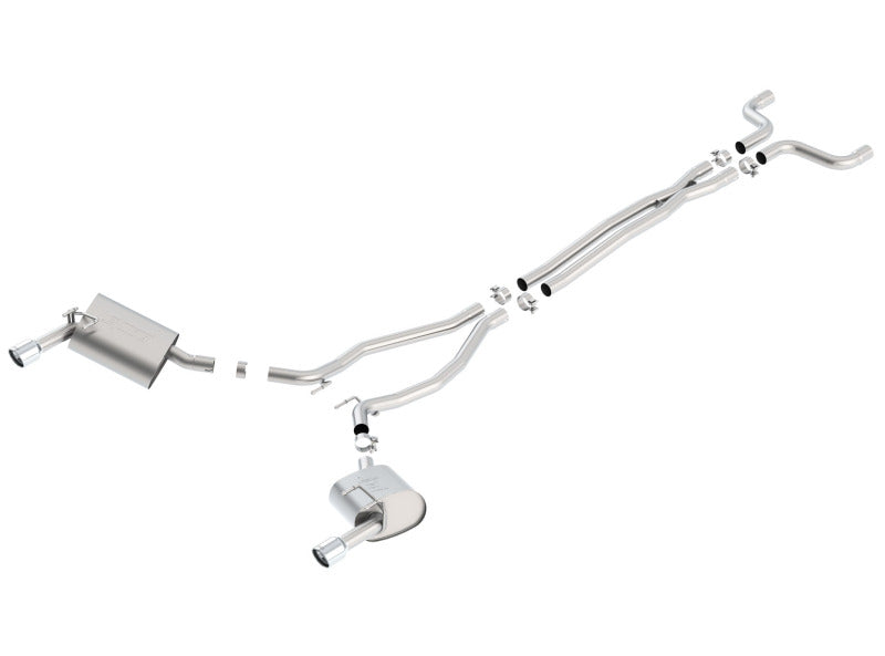 Borla 14-15 Chevrolet Camaro 3.6L V6 Single Split Rear Exit Touring Cat-Back Exhaust System