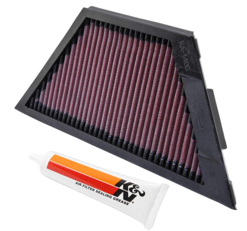 K&N Engineering High-Flow Replacement Air Filter for Kawasaki ZX-14R and ZG1400 Concours Models (Part Number KA-1406)