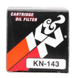 K&N Engineering Part KN-143 Yamaha & MBK Powersports Cartridge Oil Filter