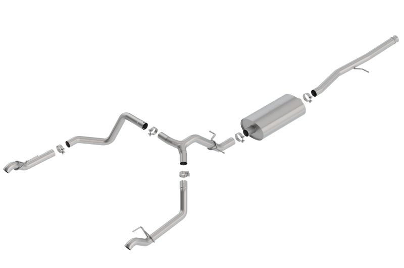 Borla Touring Cat-Back Exhaust System for 2019-2026 Chevy Silverado 1500 & GMC Sierra 1500 with 5.3L V8 – Standard Bed Crew Cab & Extended Cab, 147.4-Inch Wheelbase