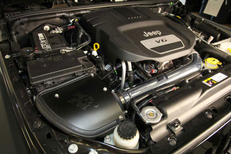 K&N Engineering 77-1566KP High Flow Performance Intake Kit for Jeep Wrangler V6-3.6L (2012-2013), CARB Approved