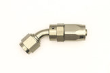 DeatschWerks 6AN Female Swivel 45-Degree Hose End CPE - Anodized DW Titanium