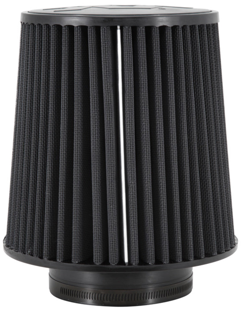 K&N Engineering RU-5283HBK Universal Rubber Round Tapered Air Filter for Ford F-250 Super Duty, 4.5 inch Flange ID
