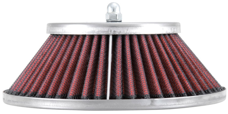 K&N Engineering Custom Racing Assembly - Round Tapered Air Filter with Chrome Top and Base Plates