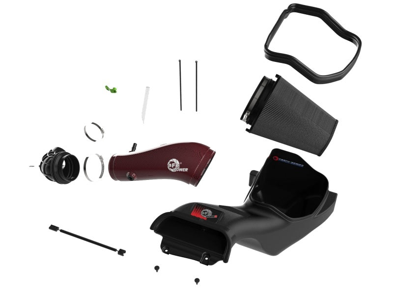 aFe Power 57-10030KR Track Series Red Kevlar and Carbon Fiber Intake System for Ford F-150 Raptor R (2023-2025)
