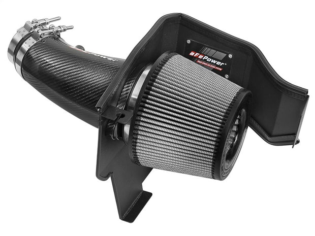 aFe POWER Magnum FORCE Stage 2 Carbon Fiber Cold Air Intake System with Pro DRY S Filter for Dodge Challenger, Charger, Chrysler 300 SRT8 6.4L HEMI (2011-2018)