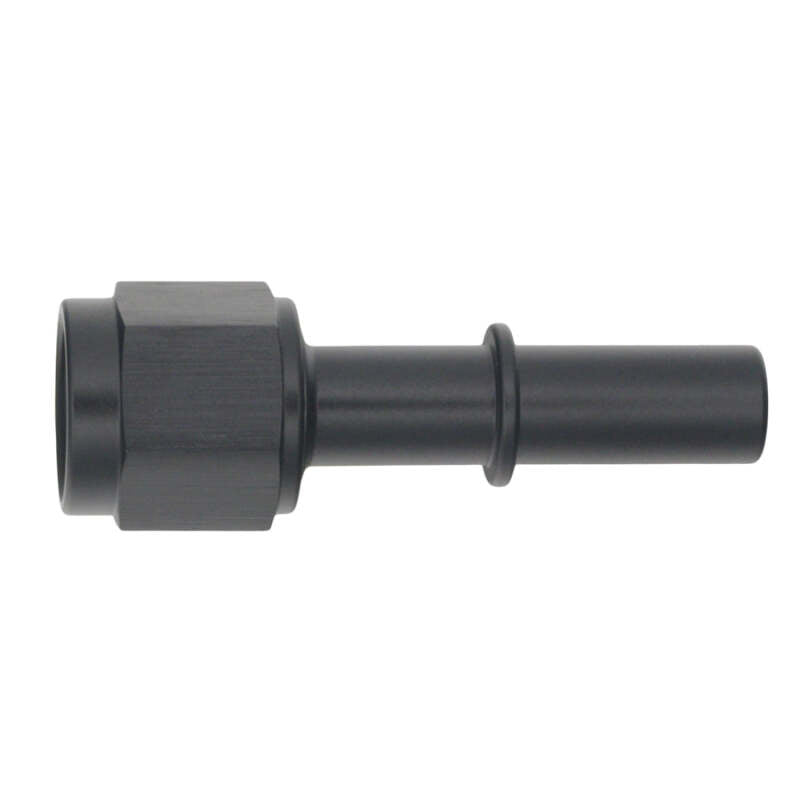 DeatschWerks 6AN Female Flare Swivel to 3/8 Inch Male EFI Quick Disconnect - Anodized Matte Black