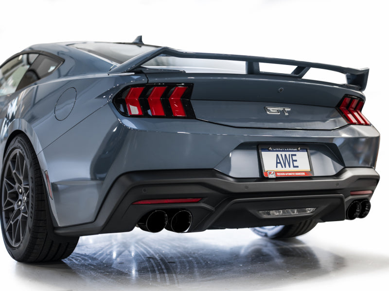 AWE Tuning SwitchPath™ Cat Back Exhaust for 2024-2026 Ford Mustang GT Fastback with Quad Diamond Black Tips