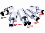 Borla Boomer Muffler Thumper Oval 2-1/4 inch Inlet, 4 inch Side Round Outlet, Part #40057
