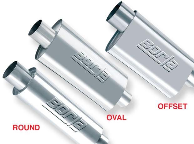 Borla XR-1 Racing Sportsman 2.5-inch Inlet/Outlet Oval Muffler - High-Performance Automotive Exhaust