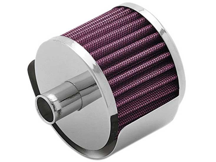 K&N Engineering 62-1120 Chrome Steel Base Crankcase Vent Filter with 3/4 Inch Diameter Tube