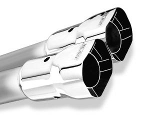 Borla 2.25-inch Inlet 4-inch Round Rolled Angle-Cut Resonated Exhaust Tip - Part #20248